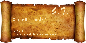 Orendt Teréz névjegykártya